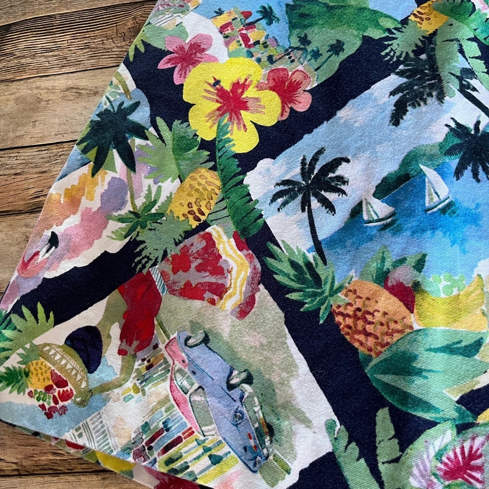 Talbot's Petites Preppy Tropical Flamingo Print Skirt Size 6P - Picture 6 of 11
